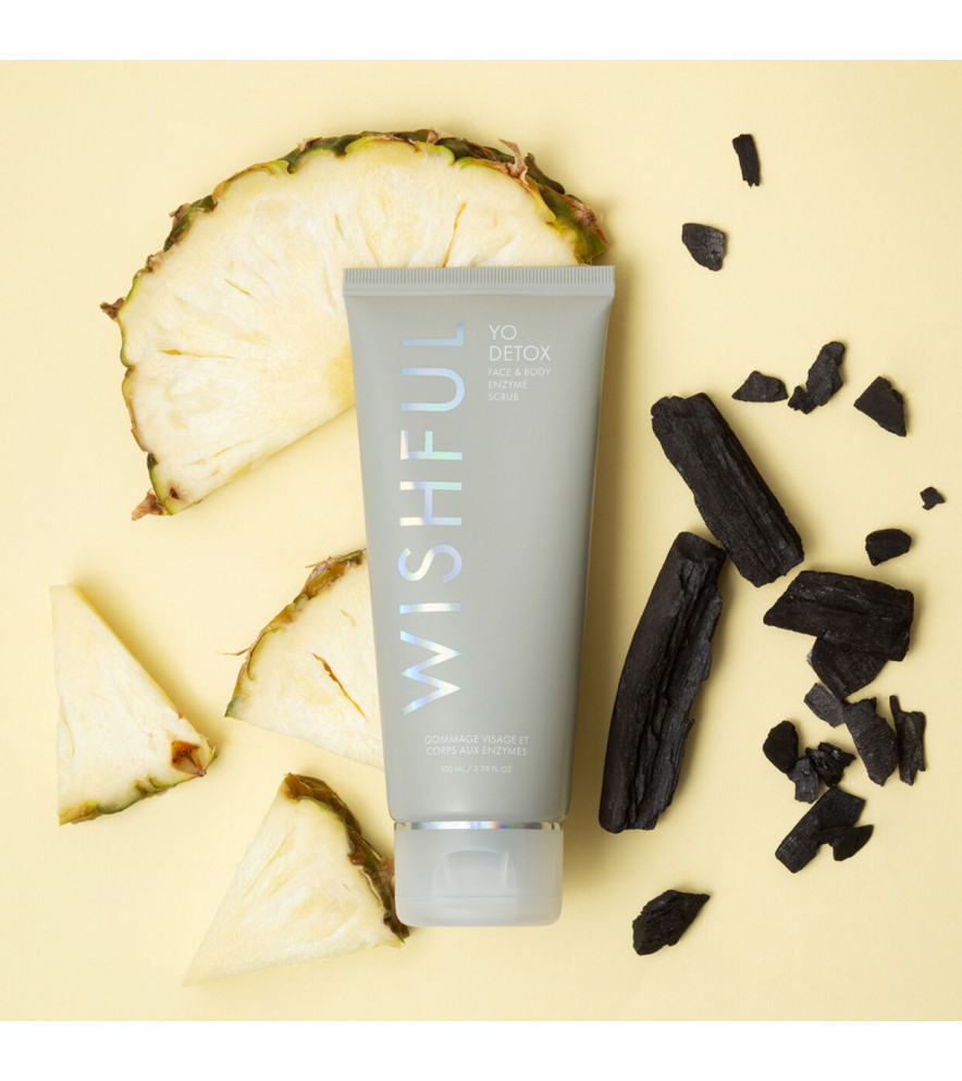 Yo Detox Charcoal Face & Body Enzyme Scrub